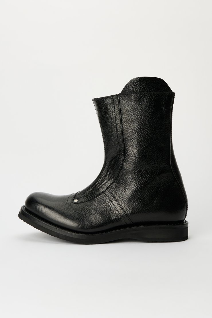 Moto Boot Deep Black Leather