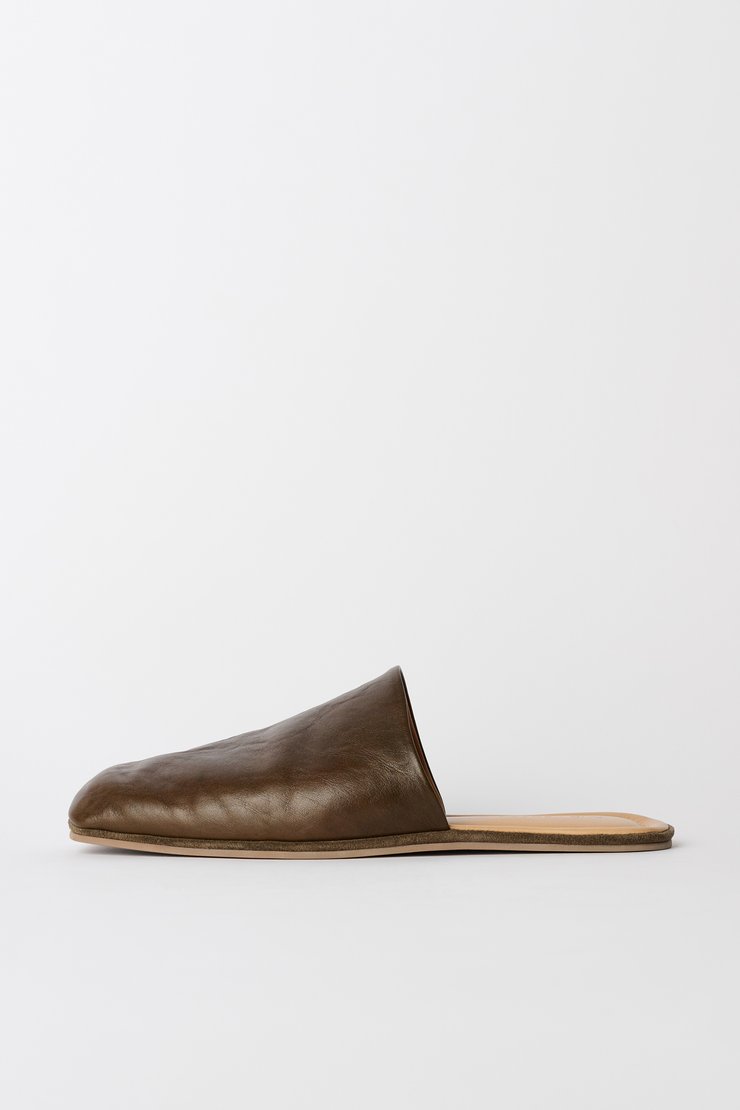 Cigarr Slipper True Dye Olive Leather