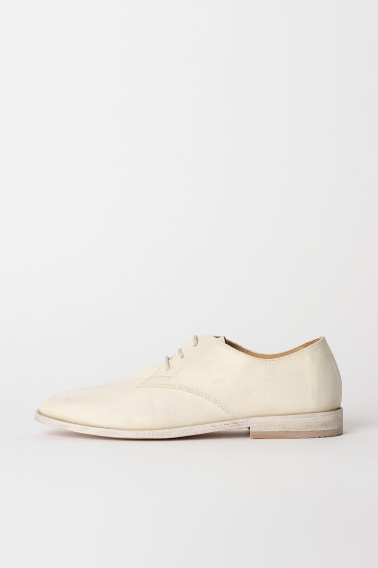 Collapsing Consultant Dirty White Waxed Suede