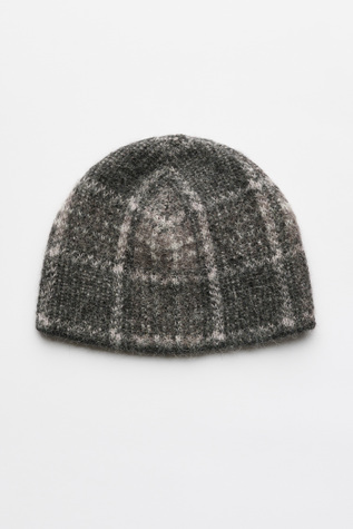 Our Legacy - Beanie Grand Check Fuzzy Alpaca