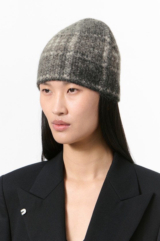 Our Legacy - Beanie Grand Check Fuzzy Alpaca