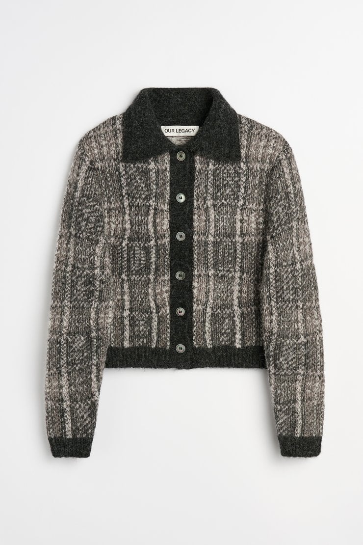 Our Legacy - Mazzy Polo - Charcoal Melange Fuzzy Alpaca