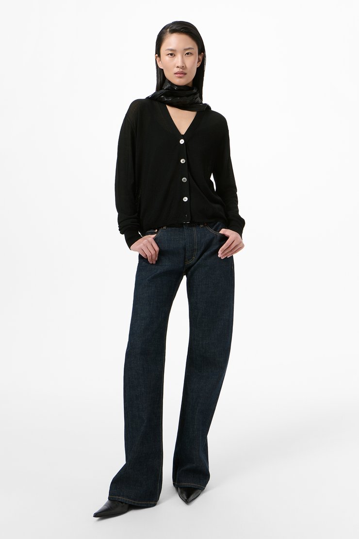 Slouch Cardigan Black Superfine Merino
