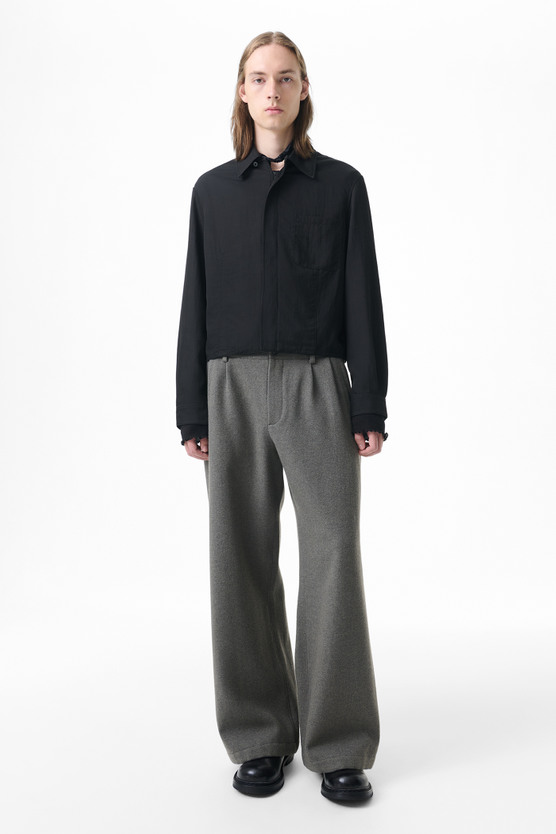 Our Legacy - Sift Zip Shirt Ashen Black Warmth Viscose