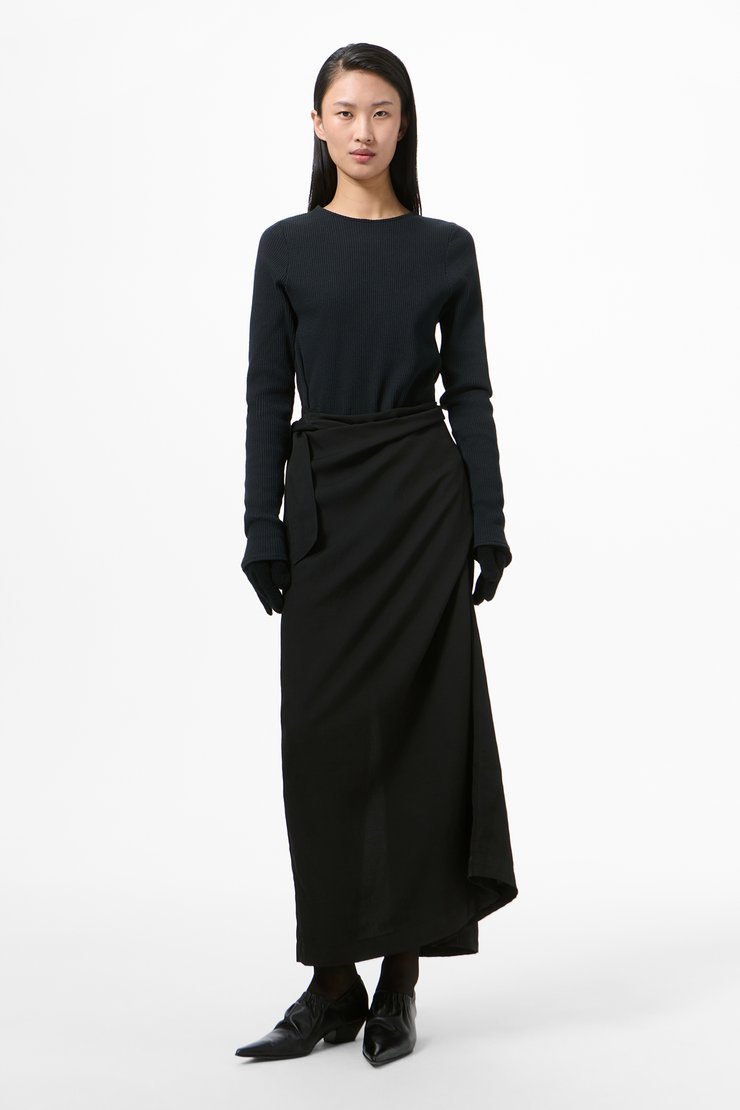 Twisted Dress Ashen Black Warmth Viscose
