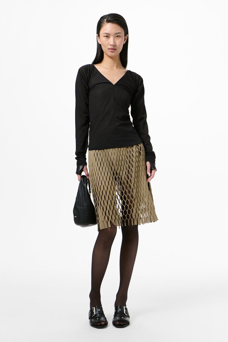 Cheer V Neck Black Stocking Jersey