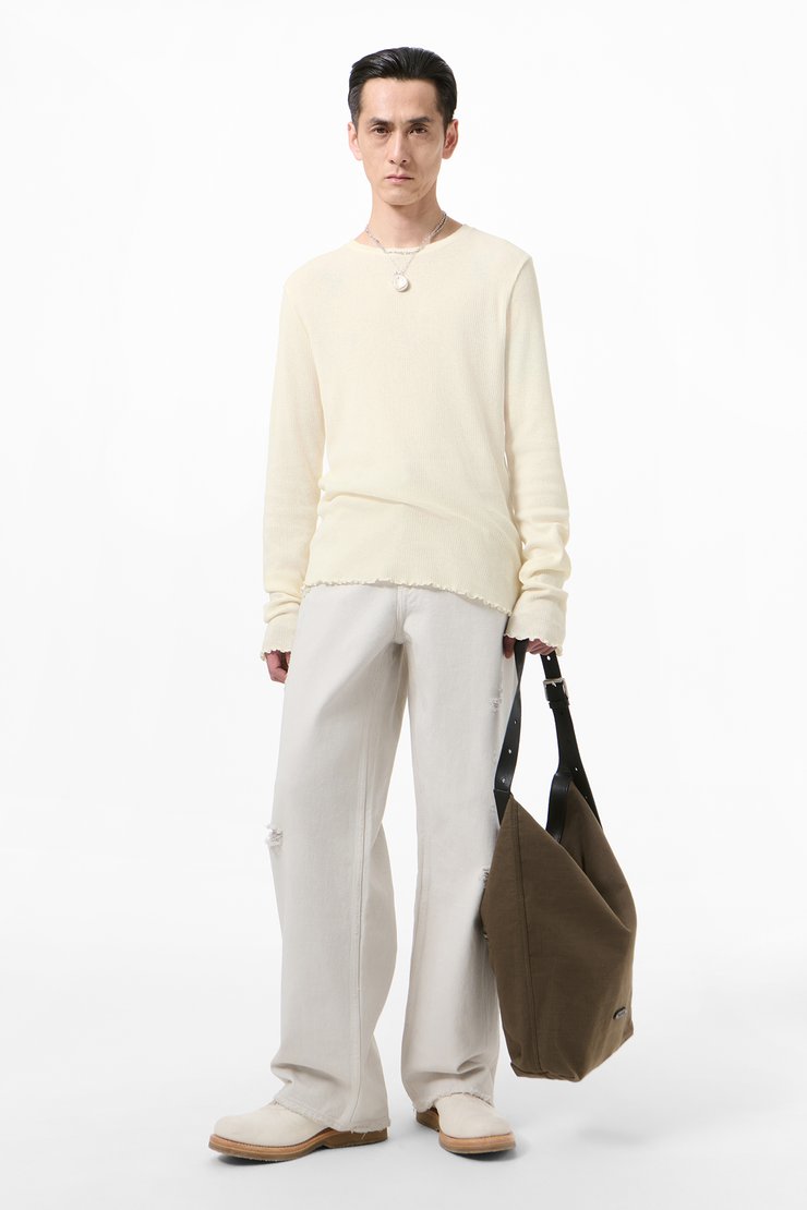 Elongated Longsleeve Cloudbone Ripple Rib