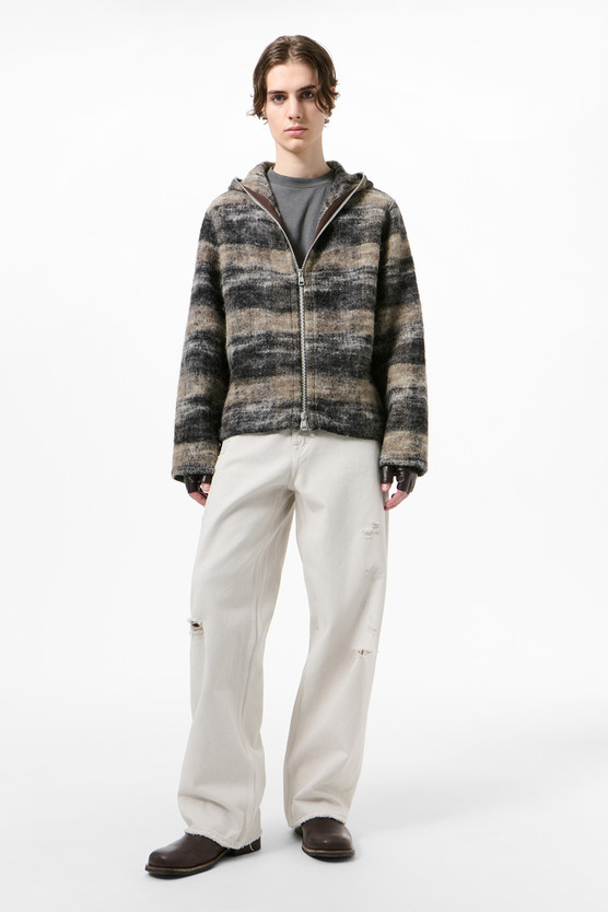 Our Legacy - Full Zip Hood Night Woods Check Lofty Wool