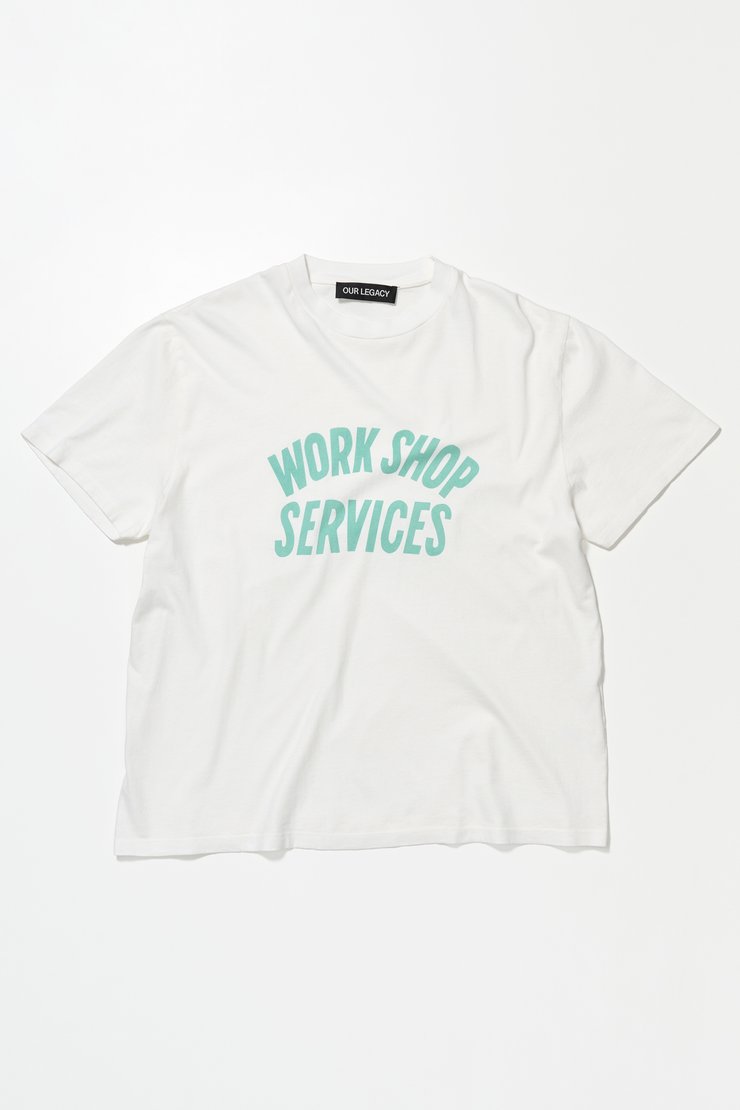 Box T-Shirt Work Services White