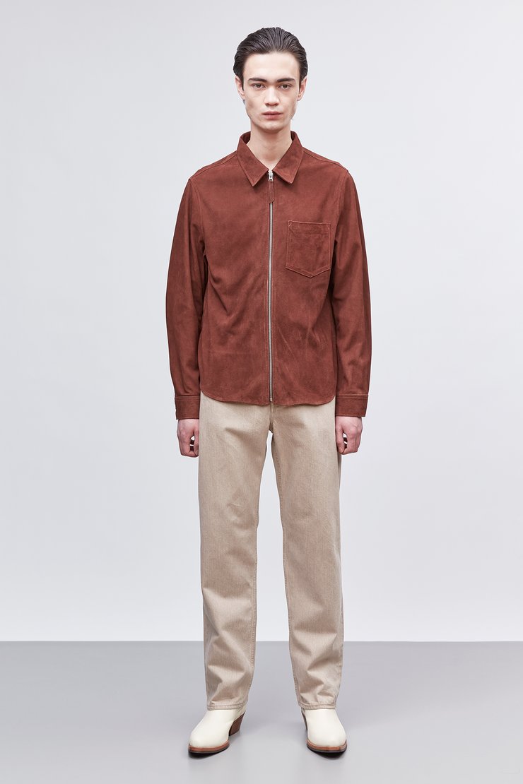 SUEDE ZIP SHIRT