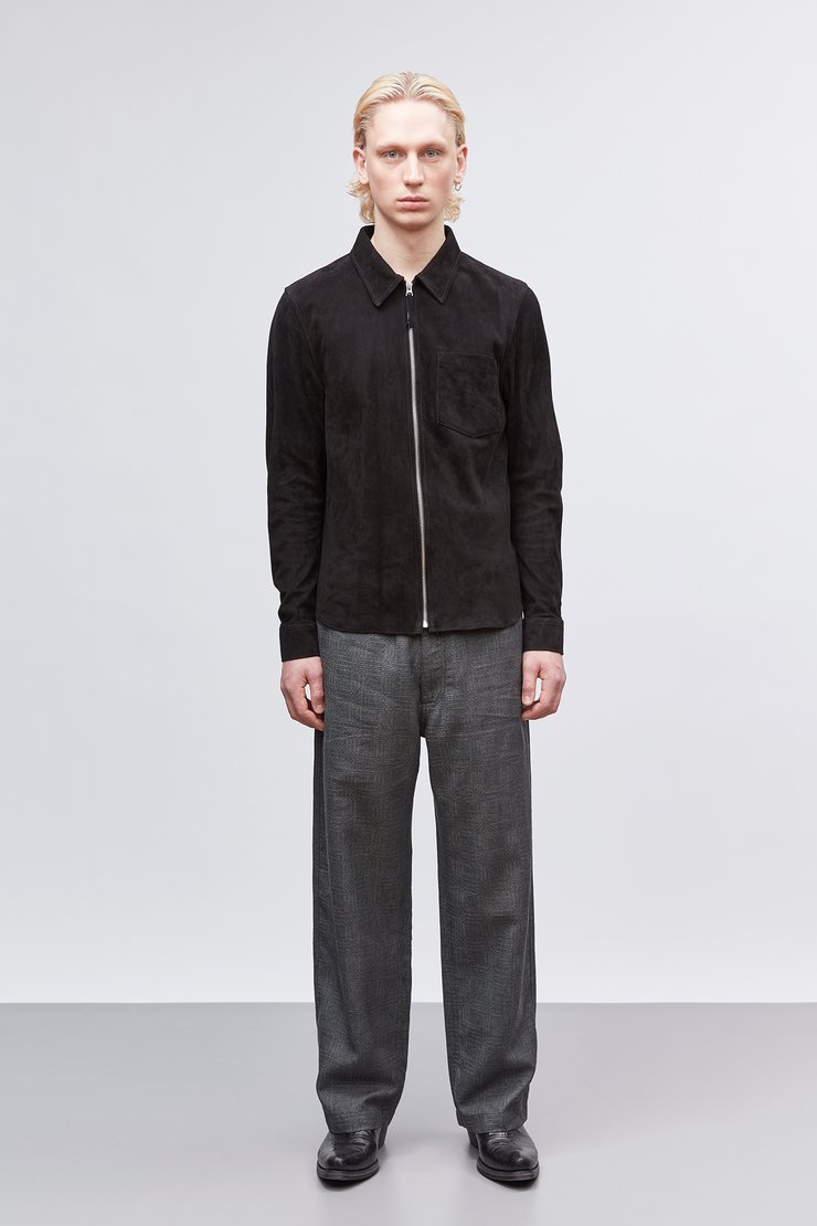 SUEDE ZIP SHIRT