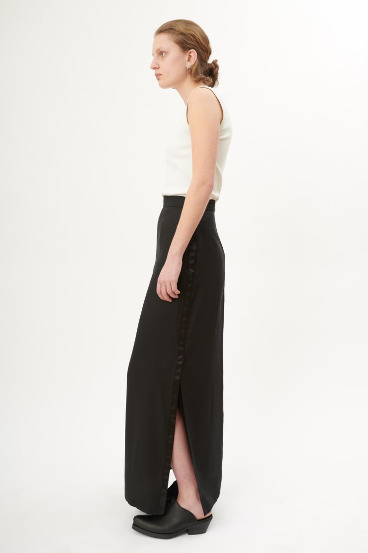 Tuxedo Skirt Black Silky Wash - Our Legacy