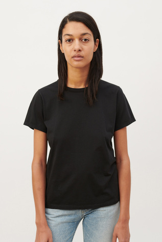 First T-Shirt Washed Black Clean Jersey