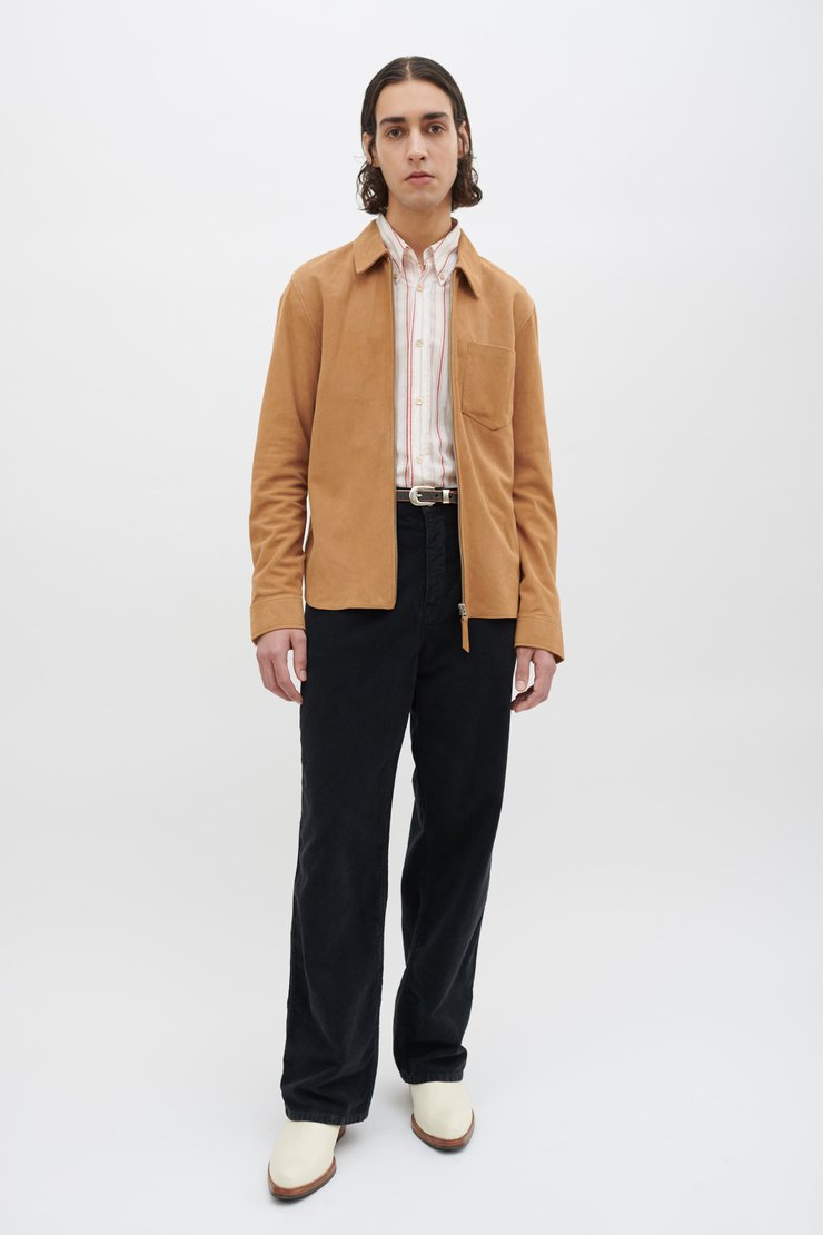 SUEDE ZIP SHIRT
