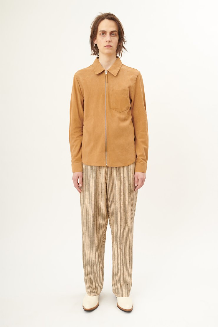 SUEDE ZIP SHIRT