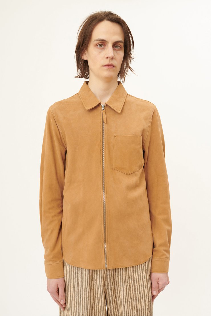 SUEDE ZIP SHIRT