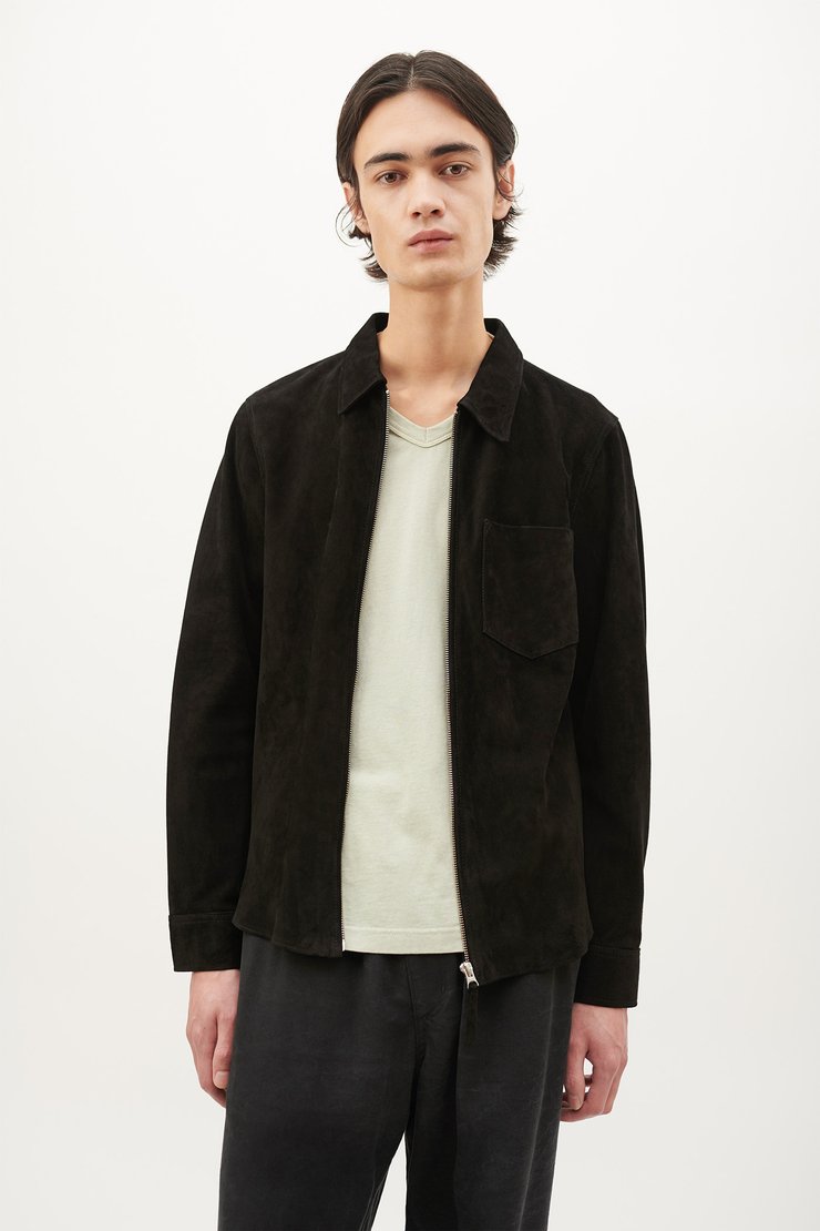 SUEDE ZIP SHIRT
