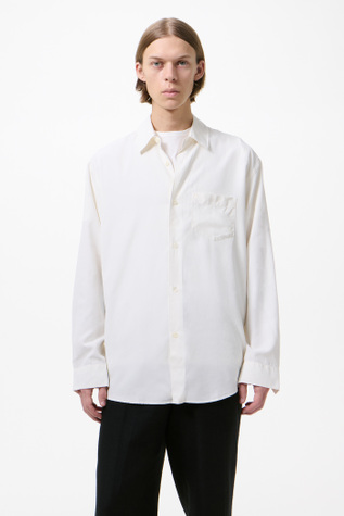 トップス our legacy initial shirt 44 Our Legacy - Initial Shirt Off White Fine Silk