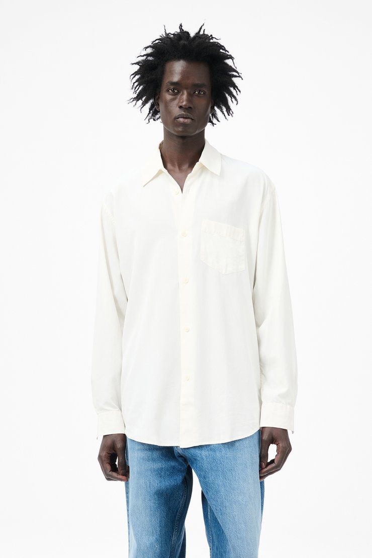 【OUR LEGACY】 アドーンプリントコットン&シルク混紡シャツ Our Legacy - Adorn Shirt Sea View Print Cotton Silk