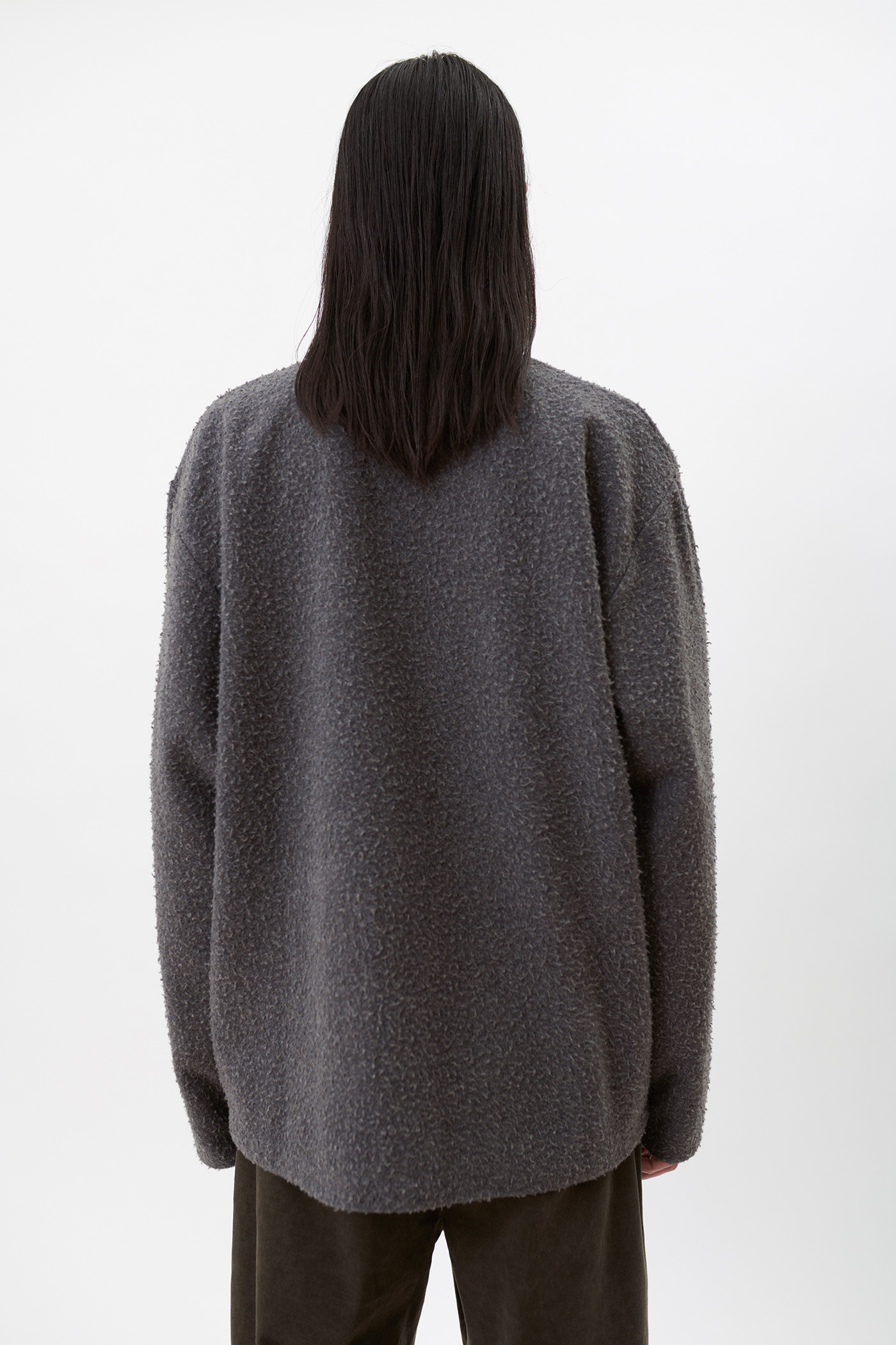 our legacy cardigan shaggy grey