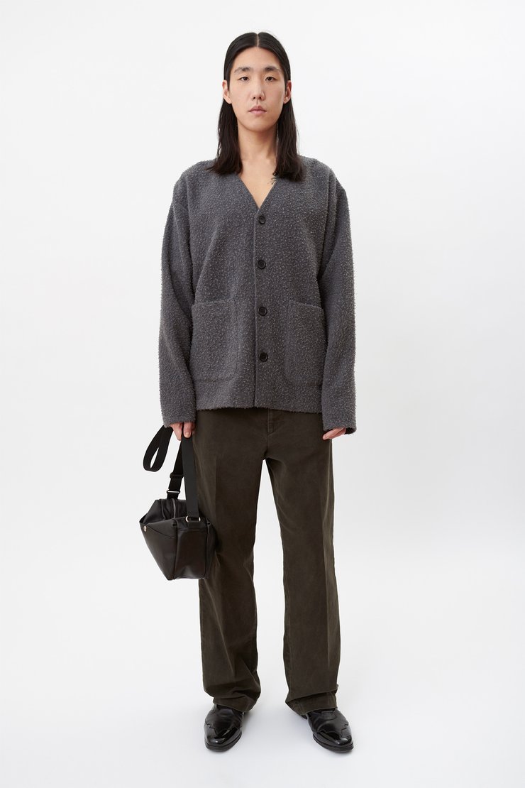 our legacy cardigan shaggy grey
