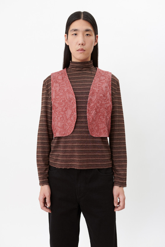 UNLINED BOLERO VEST
