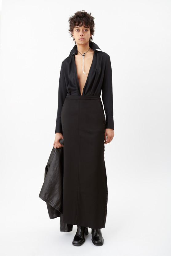 LINED TUXEDO SKIRT