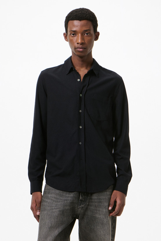 トップス OUR LEGACY CLASSIC SHIRT BLACK SILK 44 Our Legacy - Classic Shirt Black Silk