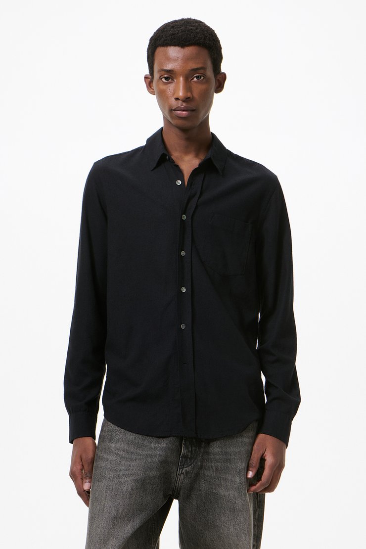 トップス OUR LEGACY CLASSIC SHIRT BLACK SILK 44 Our Legacy - Classic Shirt Black Silk