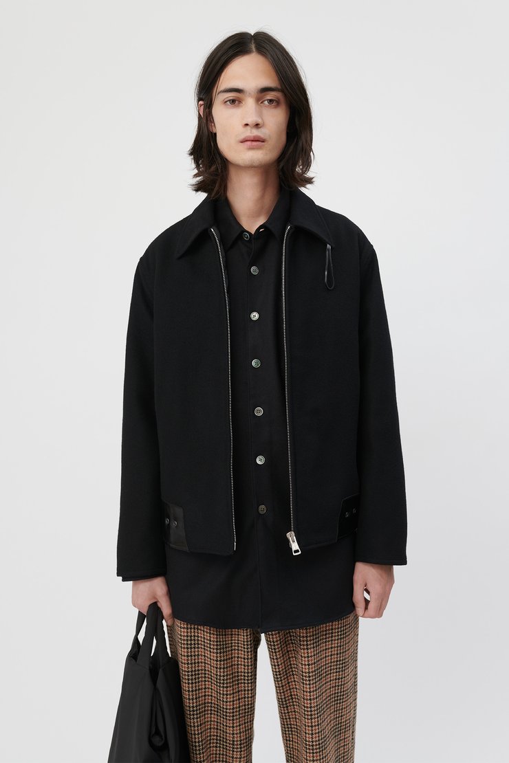 LEATHER HEM JACKET