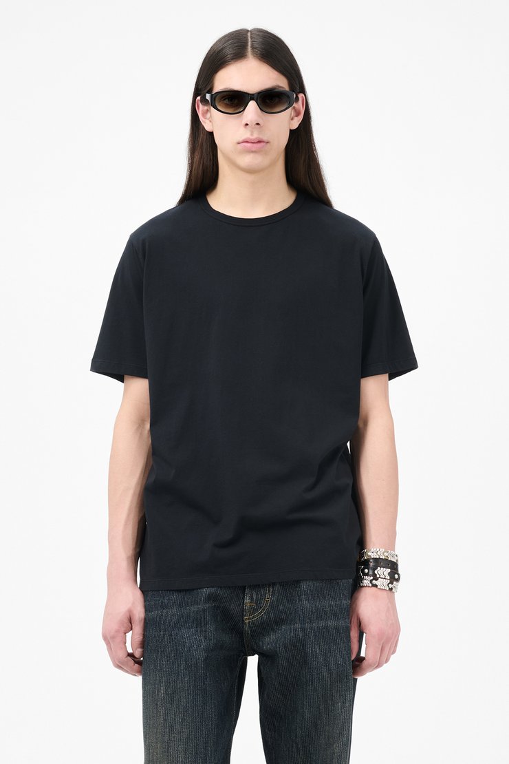 OUR LEGACY M2206NWWHITECLEANJERSEY 関税送料込 Our Legacy - New Box T-Shirt Black Clean Jersey