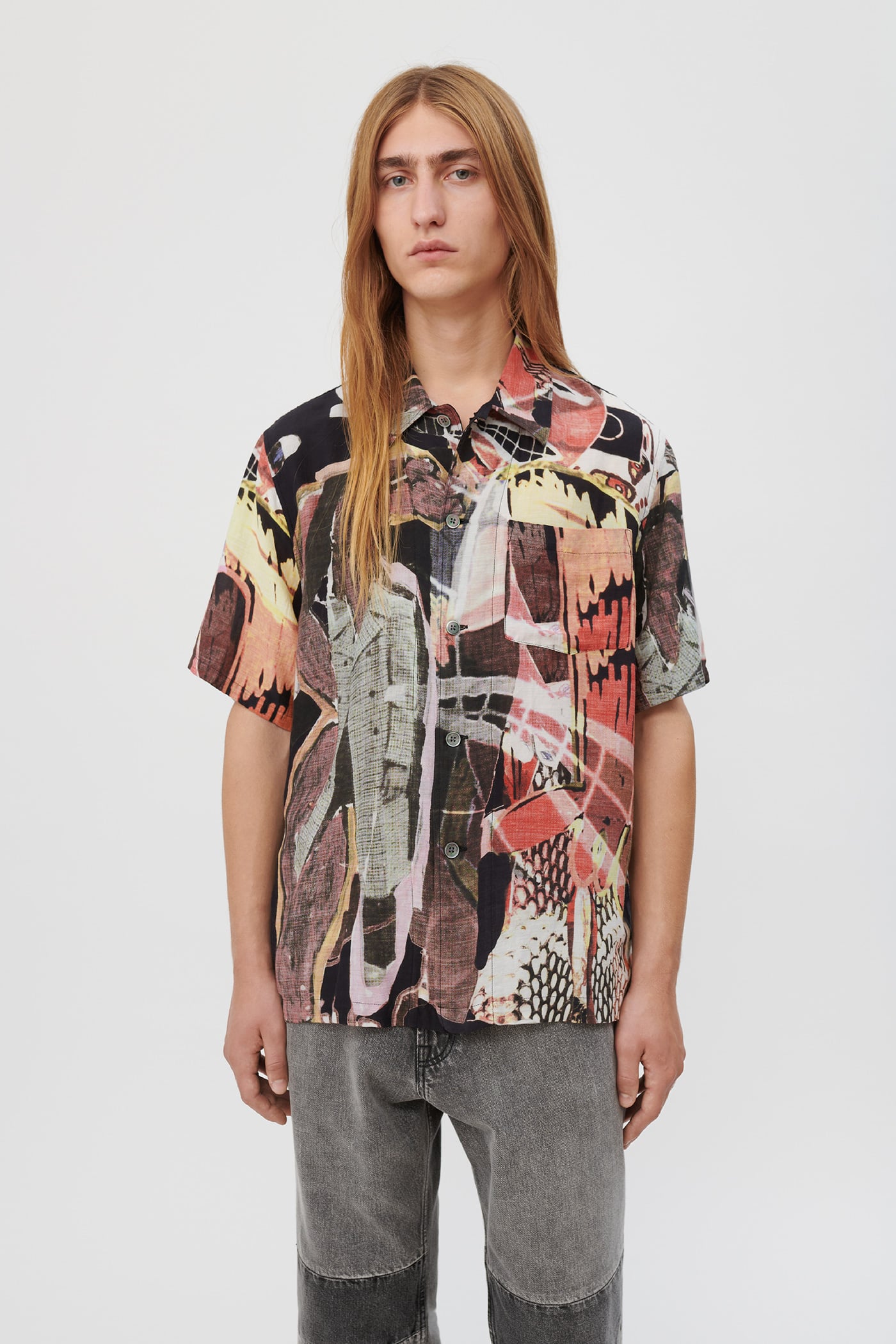 Our Legacy - Box Shirt Shortsleeve Peace Crowd