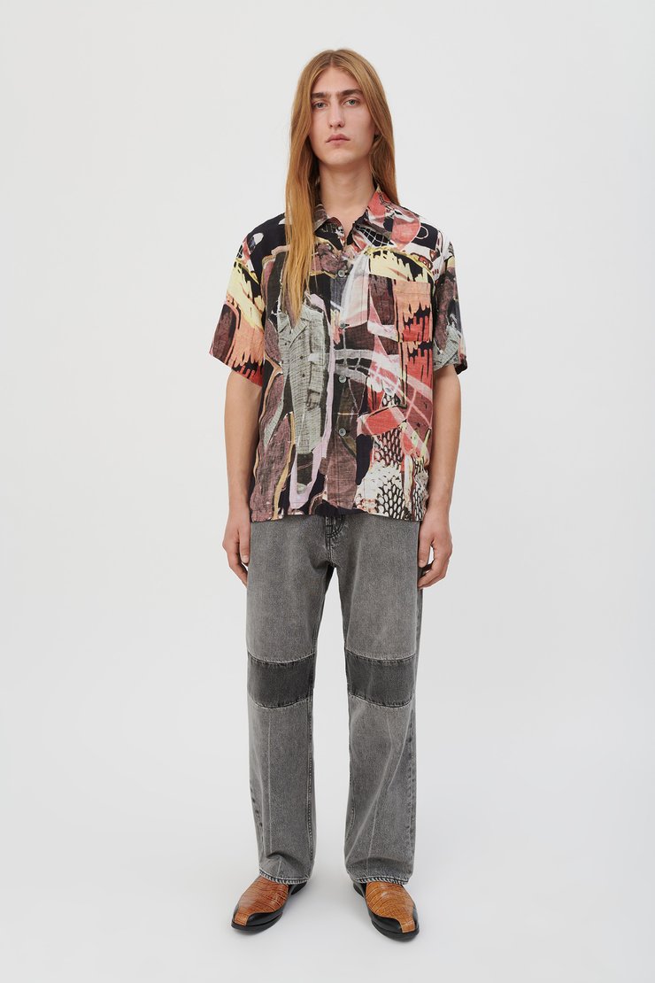 Our Legacy - Box Shirt Shortsleeve Peace Crowd