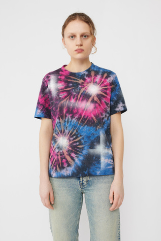 Square Round Neck Firework Tie Dye