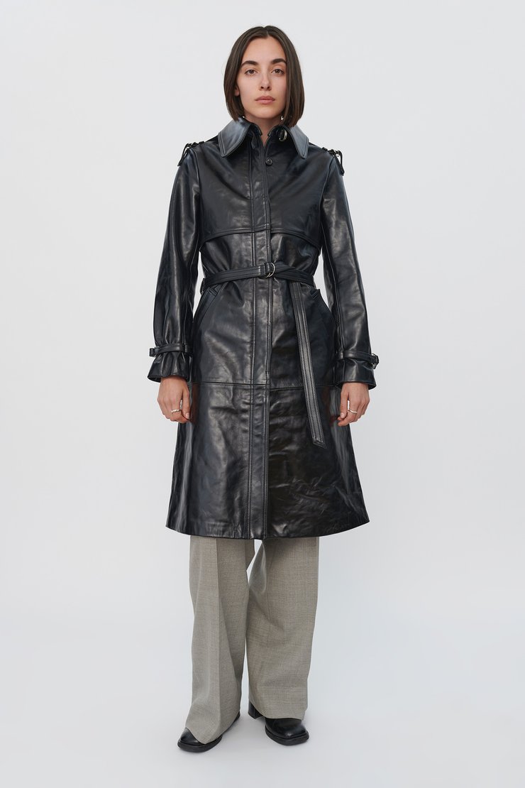 VERVE LEATHER COAT