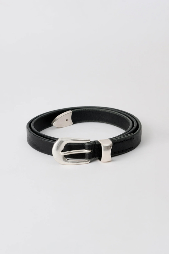小物 OUR LEGACY BELT 2CM BLACK LEATHER 90 Our Legacy - Belt 2 cm Black