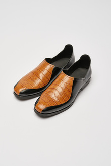 【関税&送料込】Our Legacy Black Leather Slippers Our Legacy - Cab Slipper Crocodile
