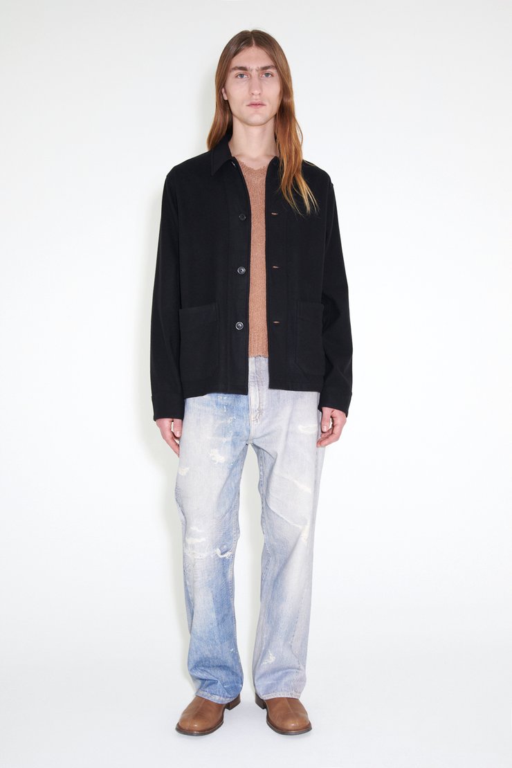 Archive Box Jacket Black Wool