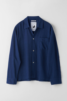 K*n様 Our Legacy Indigo Linen Flame Shirt Our Legacy - Box Shirt Indigo Mussola