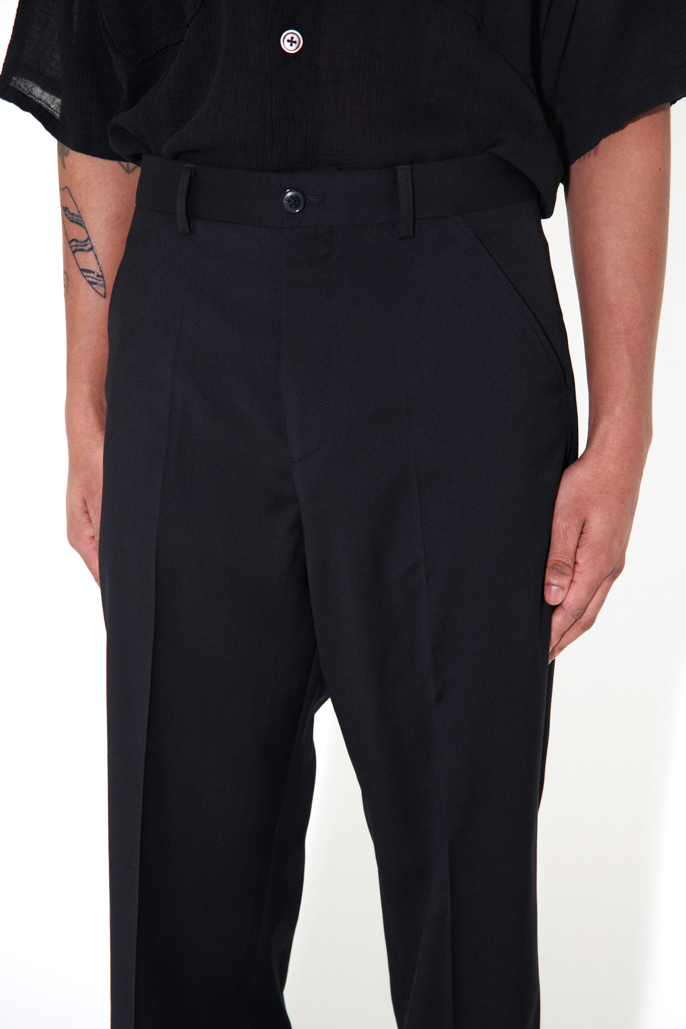 High Top Chino Black Recycled Poly