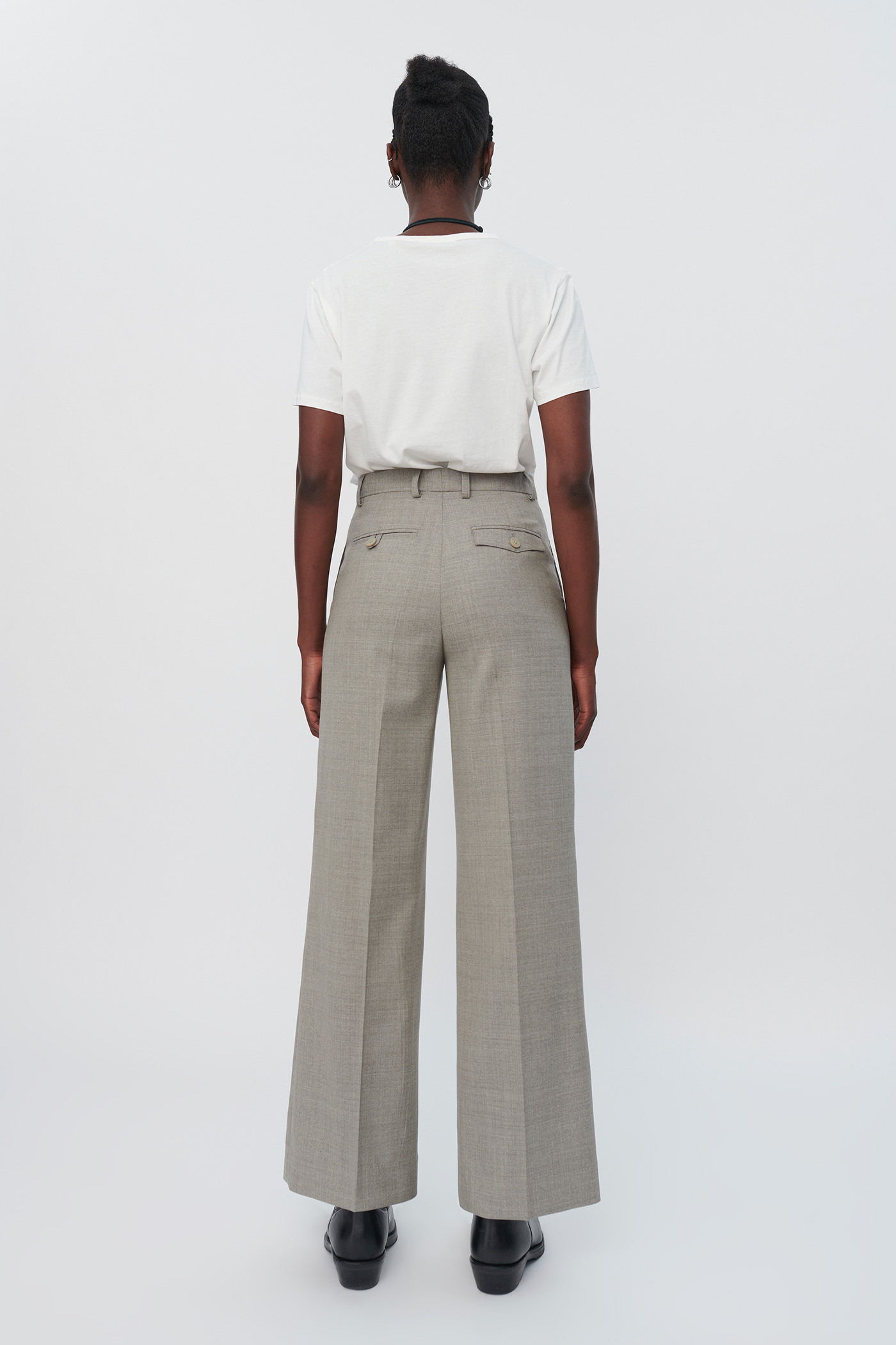 NTRUL BASIC TROUSERS GRAY 3 モード　スラックス NTRUL BASIC TROUSERS GRAY – DISSONANCE