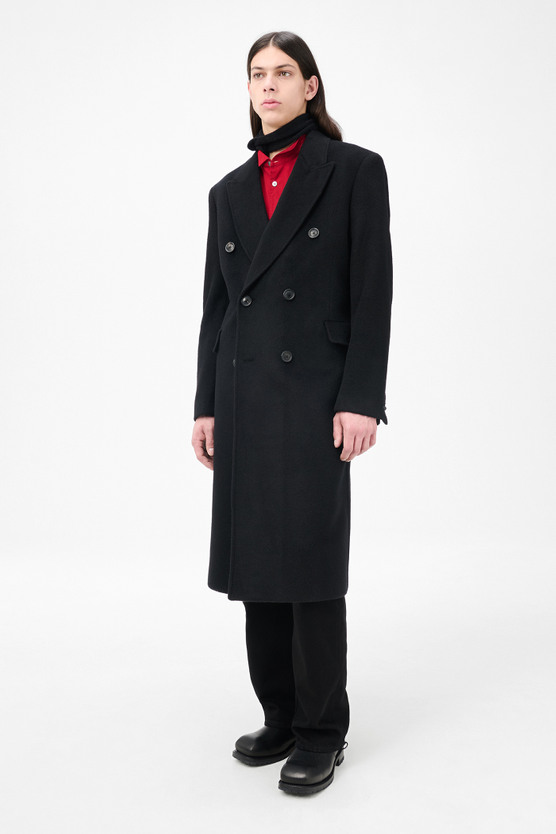 新品正規品 Our Legacy Whale Coat チェスターコート 46 Our Legacy - Whale Coat Black Hairy Wool