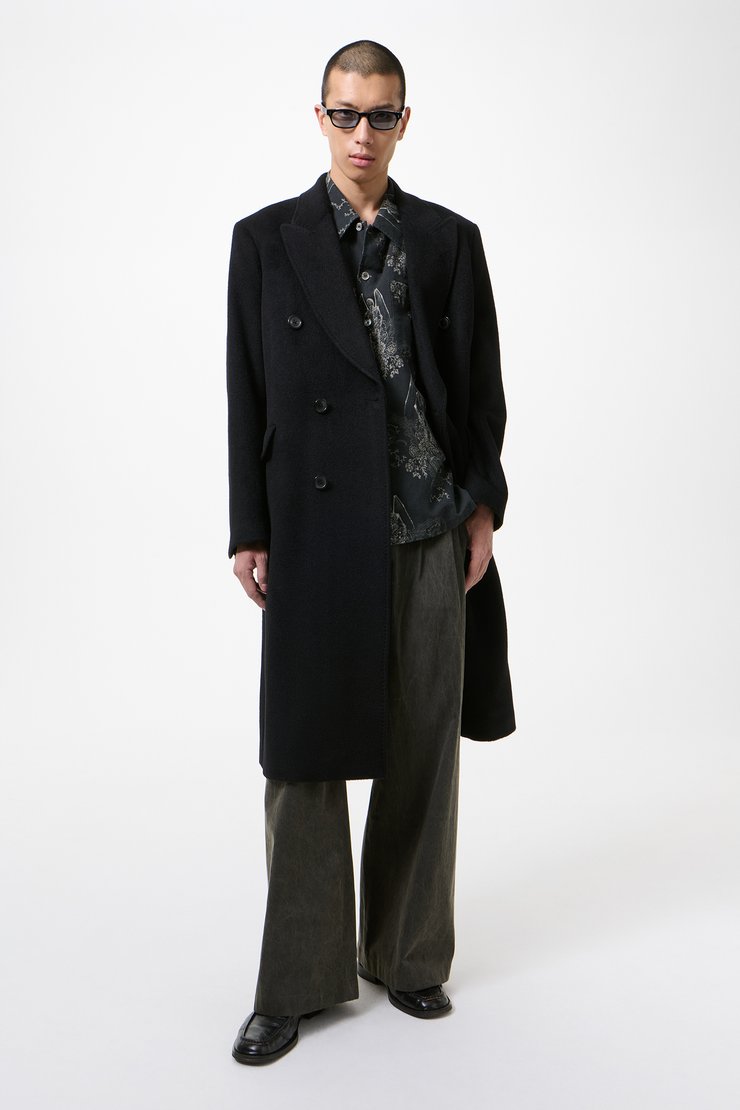 【タグ有正規品】OUR LEGACY WHALE COAT チェスターコート46 Our Legacy - Whale Coat Black Hairy Wool