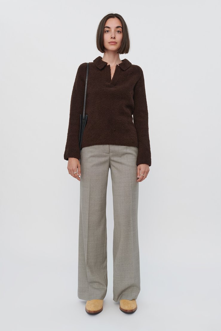 KNITTED POLO LONGSLEEVE