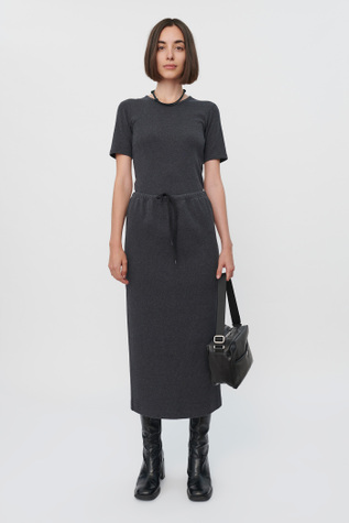 Rib Tube Skirt Grey Melange Rib