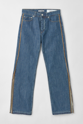 Open Linear Cut Blue Nep Rinse Wash
