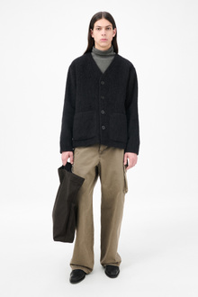 トップス our legacy olive melange mohair cardigan Our Legacy - Cardigan Olive Melange Mohair