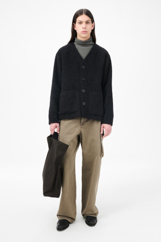 トップス OUR LEGACY Mohair Cardigan Olive Melange Our Legacy - Cardigan Olive Melange Mohair