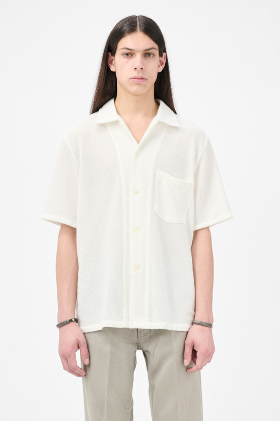 OUR LEGACY BOX SHIRT SHORTSLEEVE 46 ホワイト Our Legacy - Box Shirt Shortsleeve White Boucle