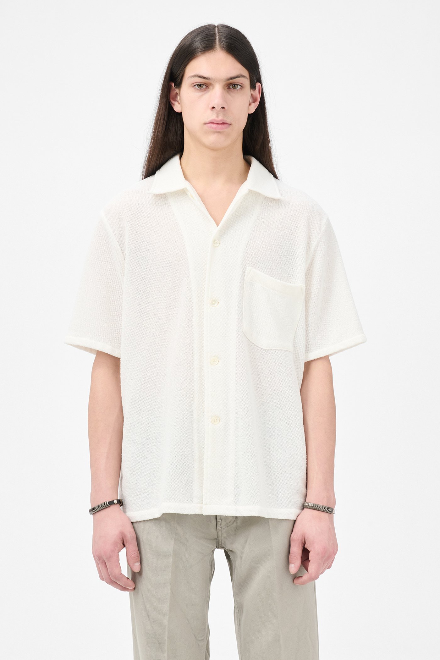 OUR LEGACY イラストプリント ボックス T シャツ ホワイト 綿 Our Legacy - Box Shirt Shortsleeve White Boucle